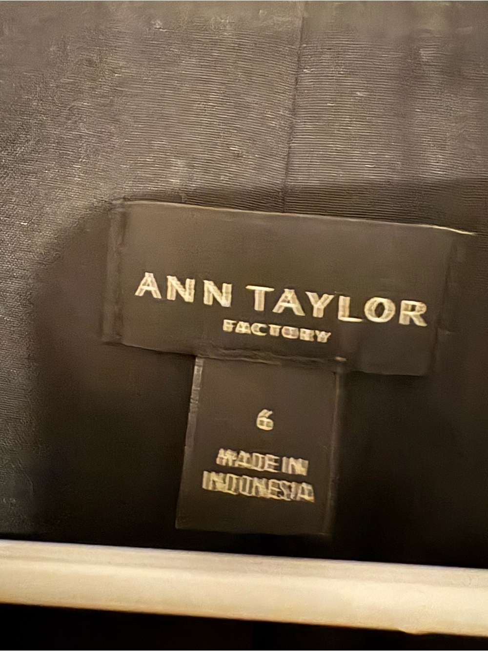 Ann Taylor Black Faux Leather Open-Front Blazer - Picture 3 of 3